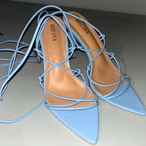 Baby blue Strappy heels
